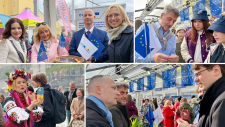 eu-LISA team celebrating Europe Day inTallinn Freedom Square 9 May 2024